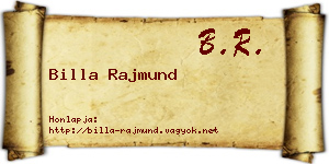 Billa Rajmund névjegykártya